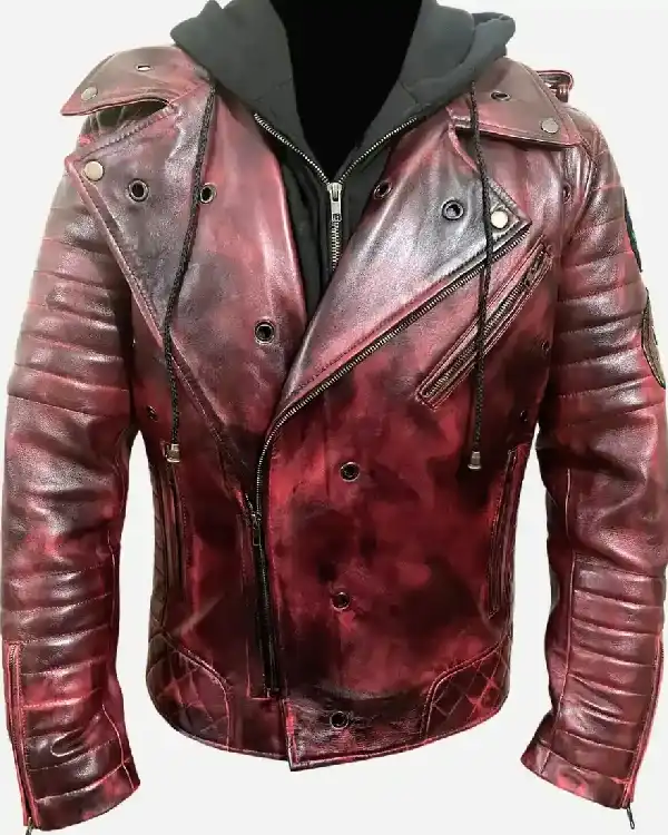 Shop Famous German Singer Michael Kiske Helloween Pumpkins Brown Leather Jacket Sale