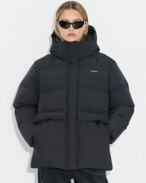 Shop Holzweiler Besseggen Down Jacket Coat Sale Black