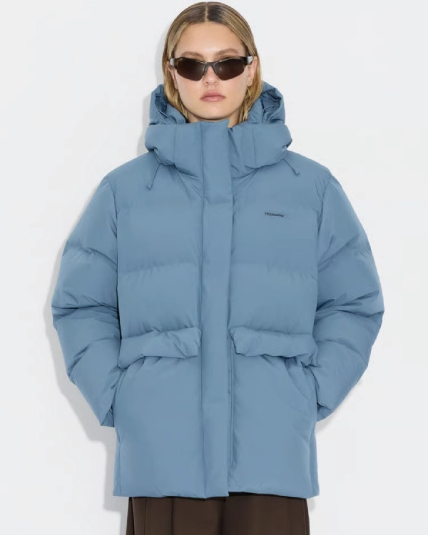 Shop Holzweiler Besseggen Down Jacket Coat Sale Blue