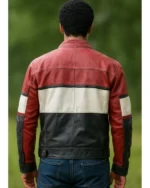 Shop Jayce Chicken Town Movie 2025 Ethaniel Davy Racer Leather Jacket Sale Back