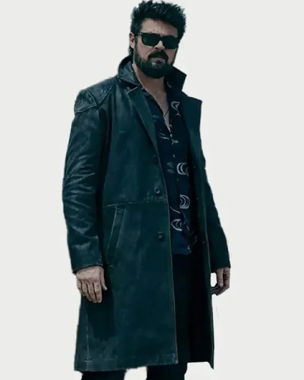 Shop Karl Urban The Boys Billy Butcher Black Cotton Coat
