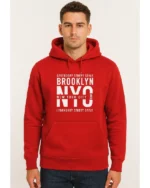 Shop Men Brooklyn NYC ADRO Printed Hoodie Sale Red