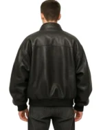 Shop Men’s Premium Black Bomber Oversized Leather Jacket Sale