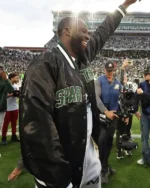 Shop Michigan State Spartans Annual Grind Week Draymond Green Black Satin Varsity Jacket For ale