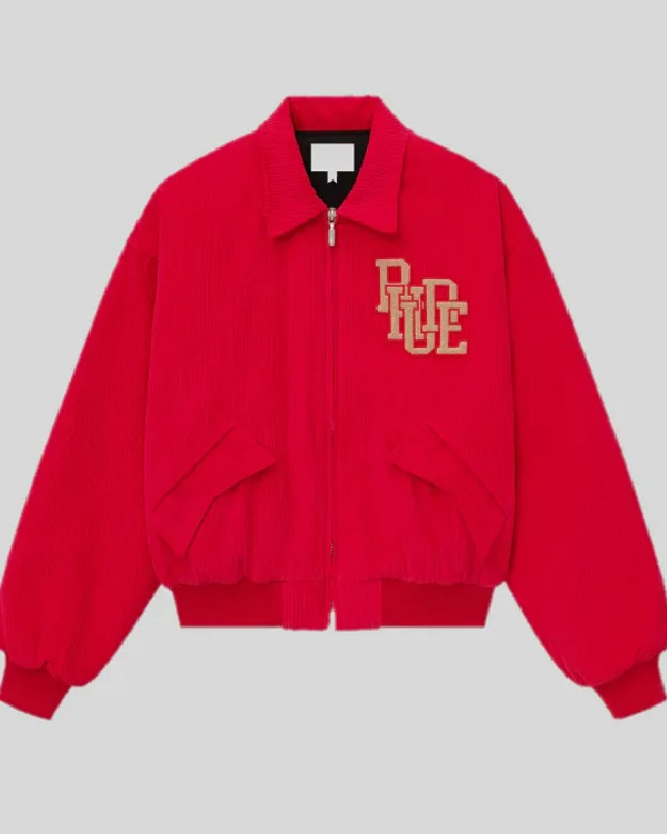 Shop Rhude Bay Of Angels Red Corduroy Jacket Sale