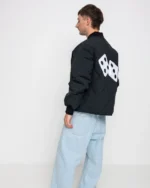 Shop Stussy Dice Quilted Liner Black Jacket Sale Black Back