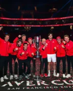 Shop Taylor Fritz Laver Cup Red Bomber Jacket 2025