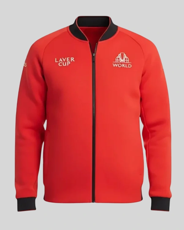 Shop Taylor Fritz Laver Cup Red Bomber Jacket 2025 For Sale