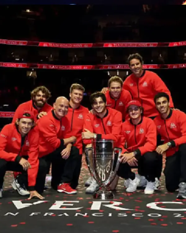 Shop Team World Laver Cup 2025 Red Jacket Sale