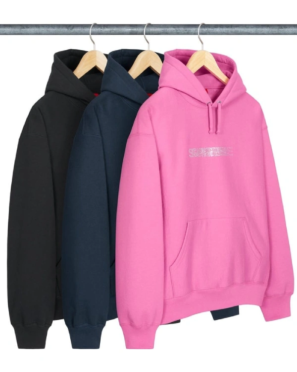 Supreme x Swarovski Motion Logo Hooded Sweatshirt