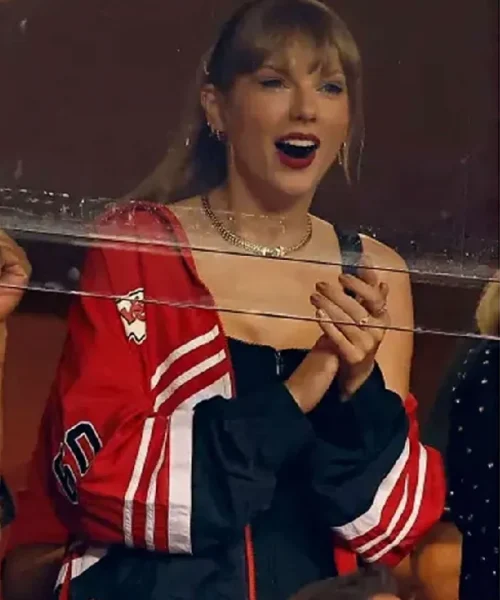 Taylor Swift Kansas City Chiefs Throwback Windbreaker Full-Zip Red Jacket