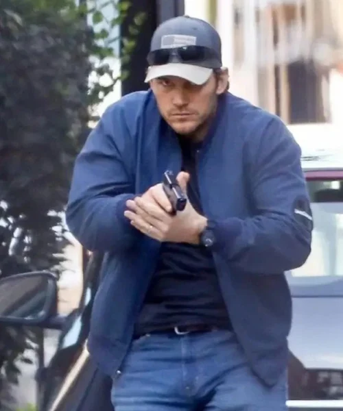 The Terminal List 2022 Chris Pratt Blue Jacket