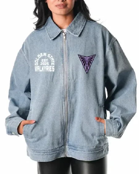 The Wild Collective Golden State Valkyries Denim Jacket