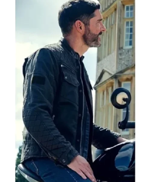 Tom Ellis The Thursday Murder Club Black Jacket
