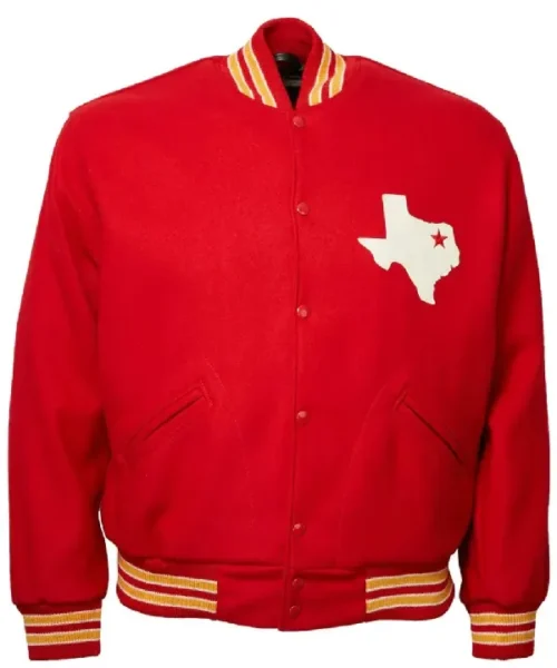 Travis Kelce Dallas Texans Red Varsity Wool Jacket