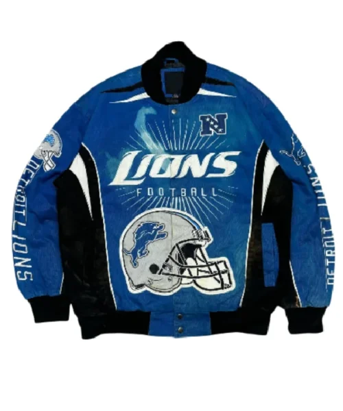 Vintage Detroit Lions Blue Racing Jacket