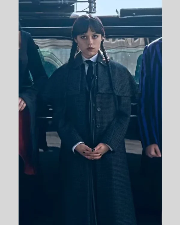 Wednesday S02 Jenna Ortega Wednesday Addams Wool Coat Coat Sale