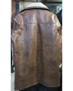 carhartt men's vintage brown suede leather and faux fur lined jacket