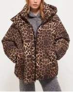 george leopard print coat