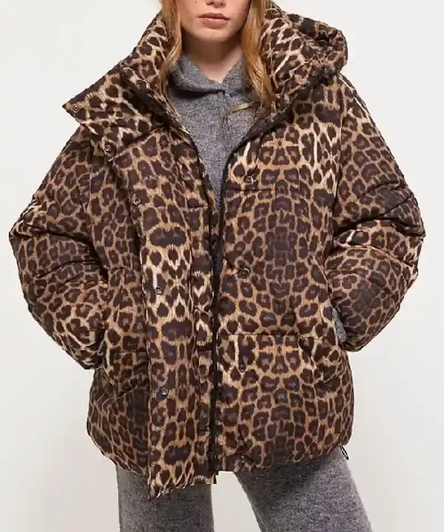 george leopard print coat