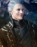 tShop Devil May Cry 5 Video Game Vergil Black Leather Coat For Sale