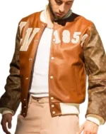 1854 Louis Vuitton Leather Varsity Jacket