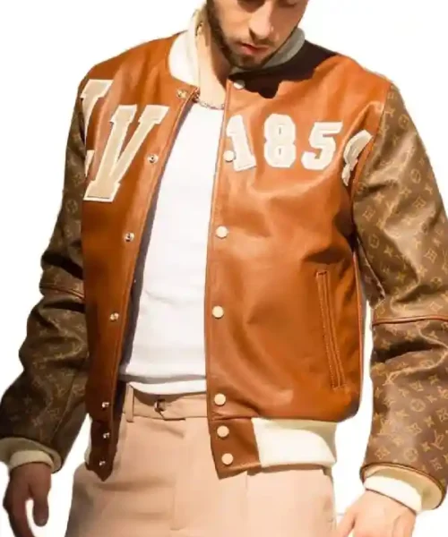 1854 Louis Vuitton Leather Varsity Jacket