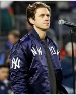 Aaron Tveit Yankees Blue Jacket