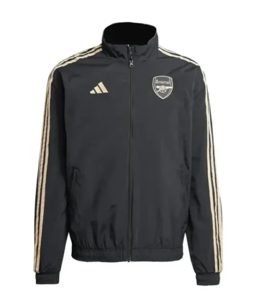 Adidas Men’s Arsenal Fc Ian Wright Anthem Black Jacket