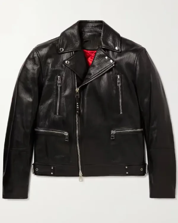 Alexander Mcqueen Biker Slim Fit Leather Jacket