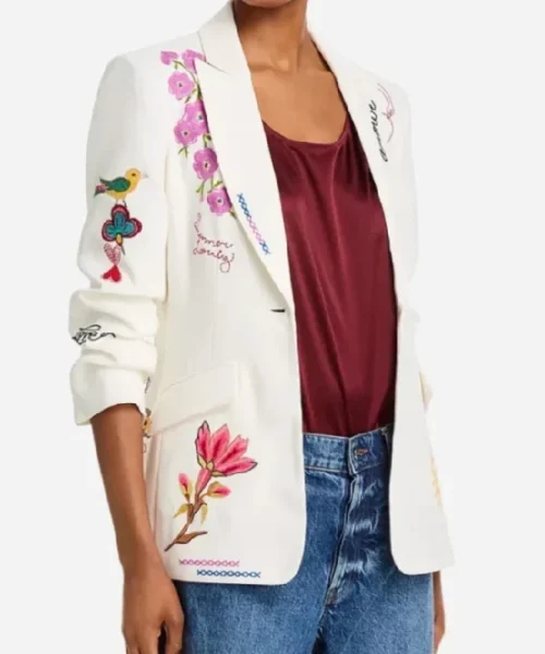 Ana Navarro The View White Printed Blazer