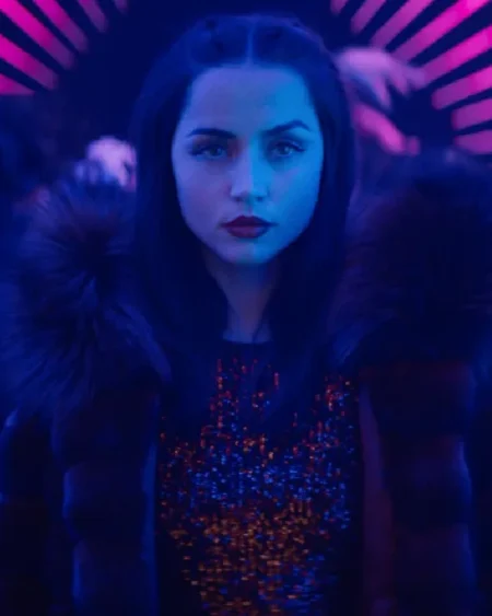 Ana de Armas Ballerina Fur Coat