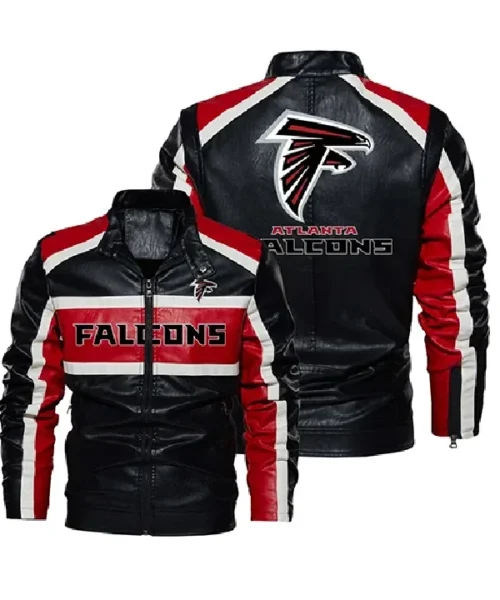 Atlanta Falcons Biker Leather Jacket