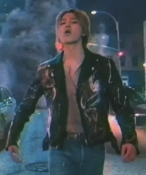 BTS Jimin Who Song 2024 Black Leather Jacket