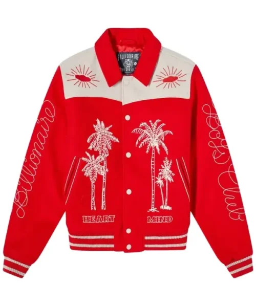 Billionaire Boys Club Men’s Western Red Varsity Jacket