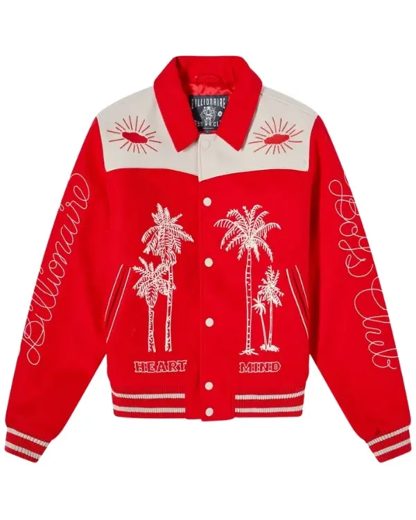 Billionaire Boys Club Men’s Western Red Varsity Jacket