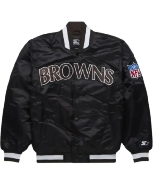 Blackout Satin Starter Browns Jacket