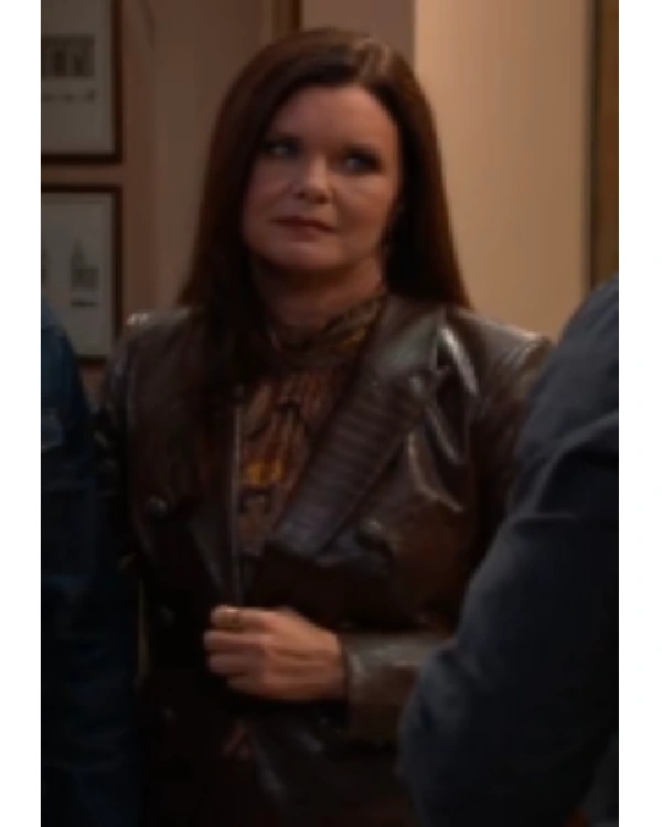 Bold and the Beautiful 2025 Heather Tom Dickey Leather Jacket