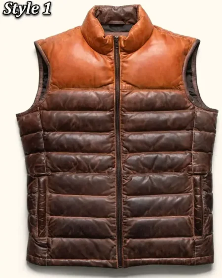 Bridger Down Leather Vest