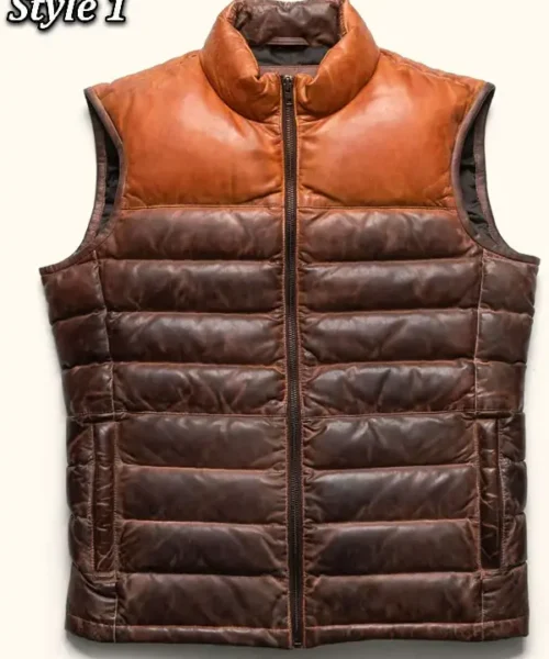 Bridger Down Leather Vest