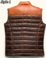Bridger Down Leather Vest back