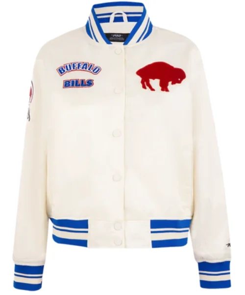 Buffalo Bills Retro Classic Rib Satin Jacket