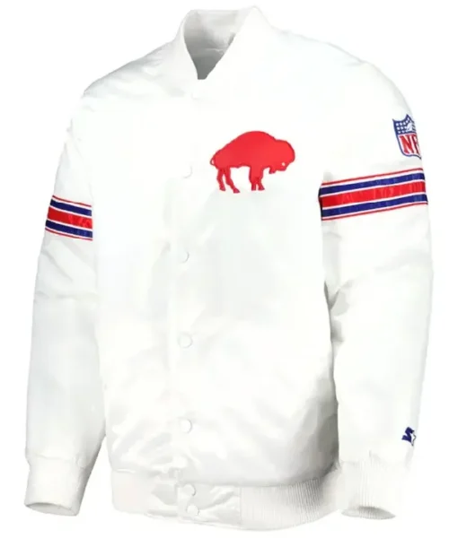 Buffalo Bills The Power Forward White Satin Jacket