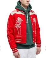 Buy Billionaire Boys Club Men’s Western Wool Red Varsity Jacket on Sale