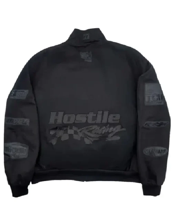 Buy Blackout Hostile Racing Black Bomber Zip-Up Jacket Sale