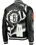 Buy Brooklyn Nets Leather Varsity Jacket For Men and Women on Sale