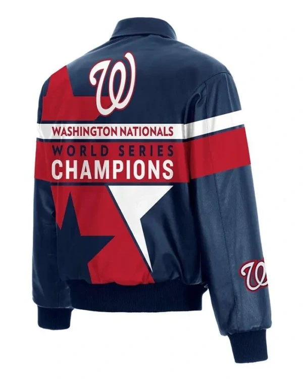 Buy Champions Washington Nationals Leather Jacket For Men and Women on Sale