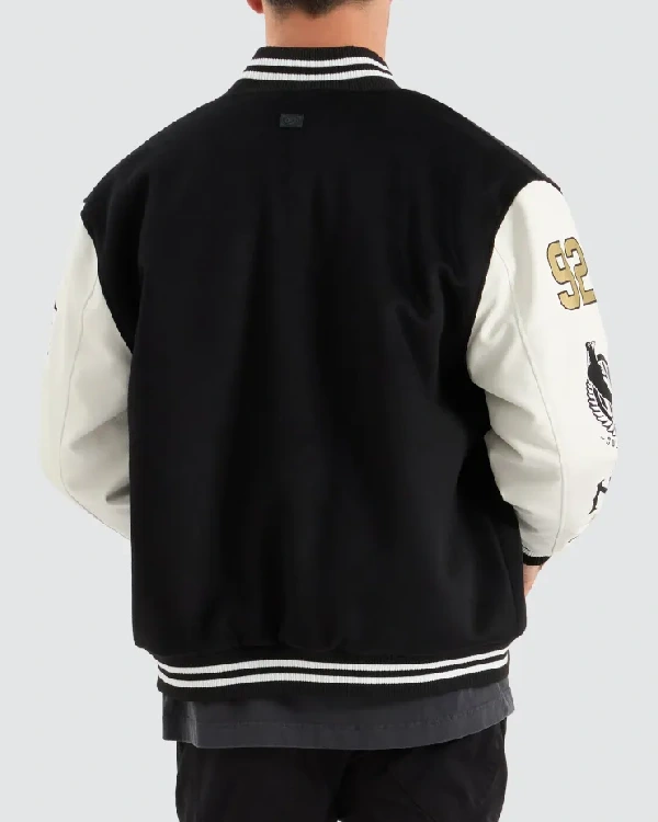 Buy Collingwood Magpies AFL Varsity Jacket Jet Black sale