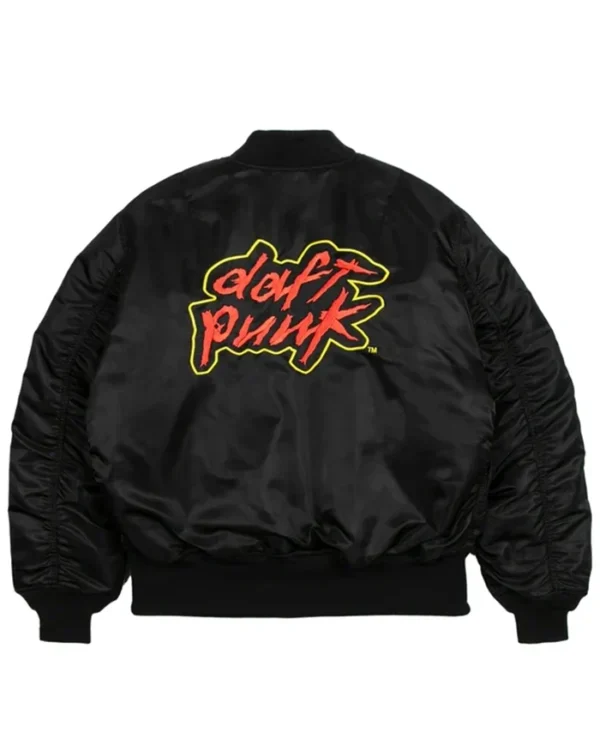 Buy Daft Punk Black Satin Bomber Jacket For Sale