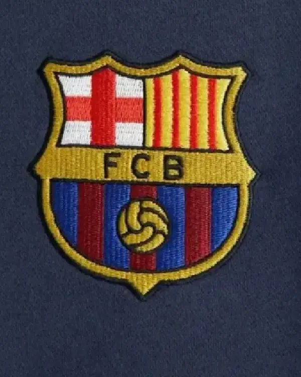 Buy FC Barcelona Deep Navy Quarter-Zip Pullover Sweatshirt For Sale